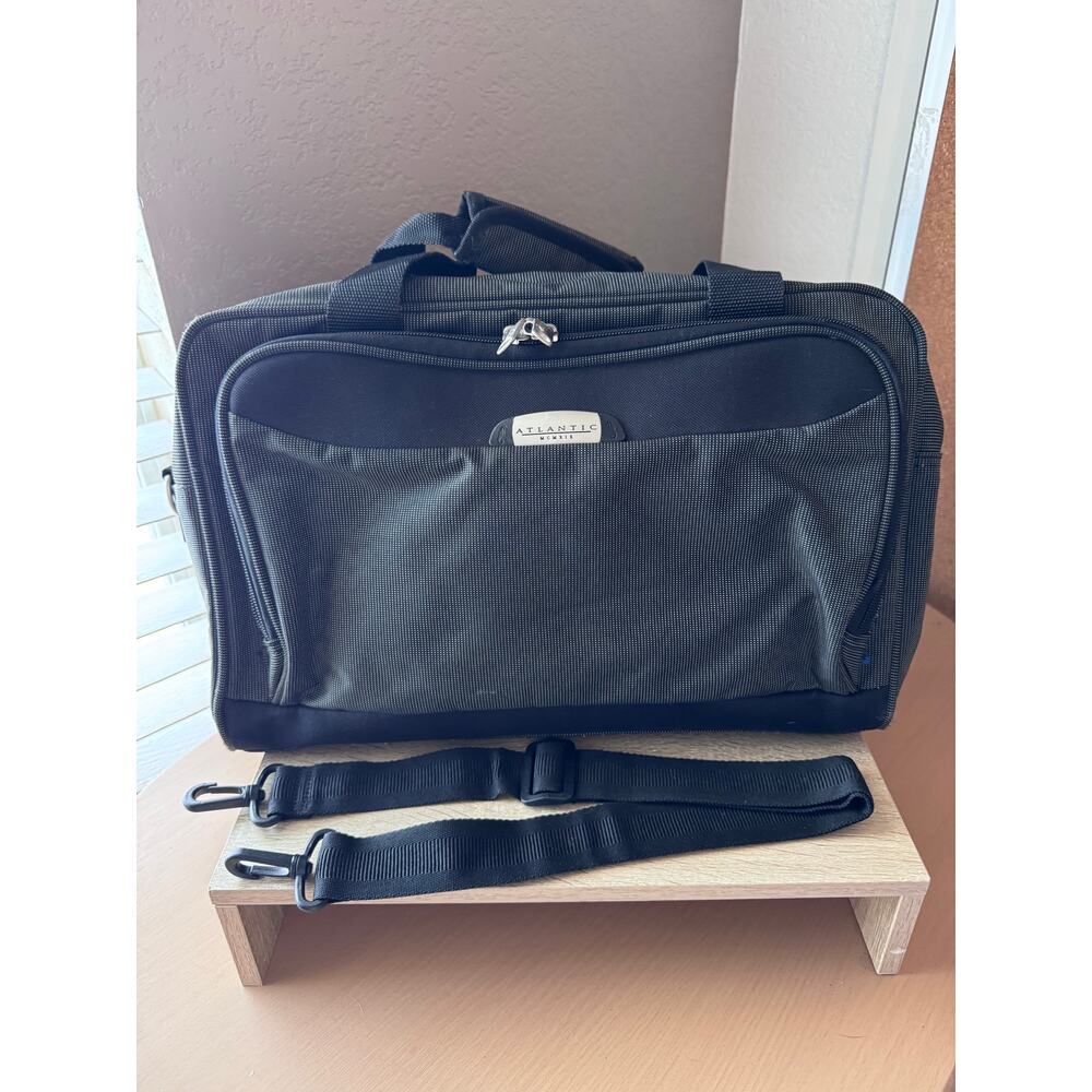 Atlantic Carry-On Travel Bag Black Briefcase Shoulder Strap